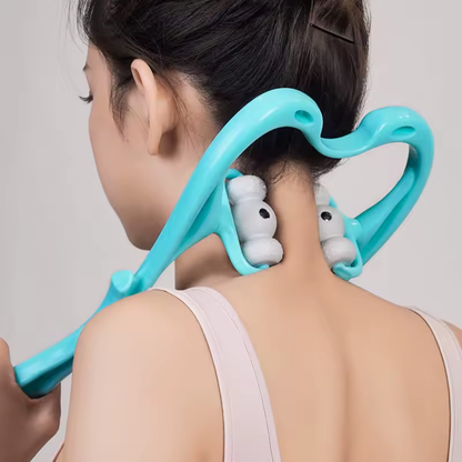 Elektrische Nek- en Rugmassager met 6 Rollers voor Ontspanning