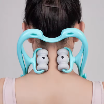 Elektrische Nek- en Rugmassager met 6 Rollers voor Ontspanning