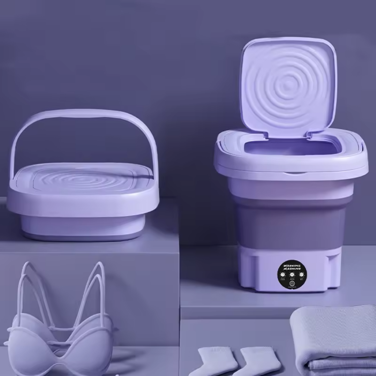 Compacte en Lichtgewicht Draagbare Wasmachine