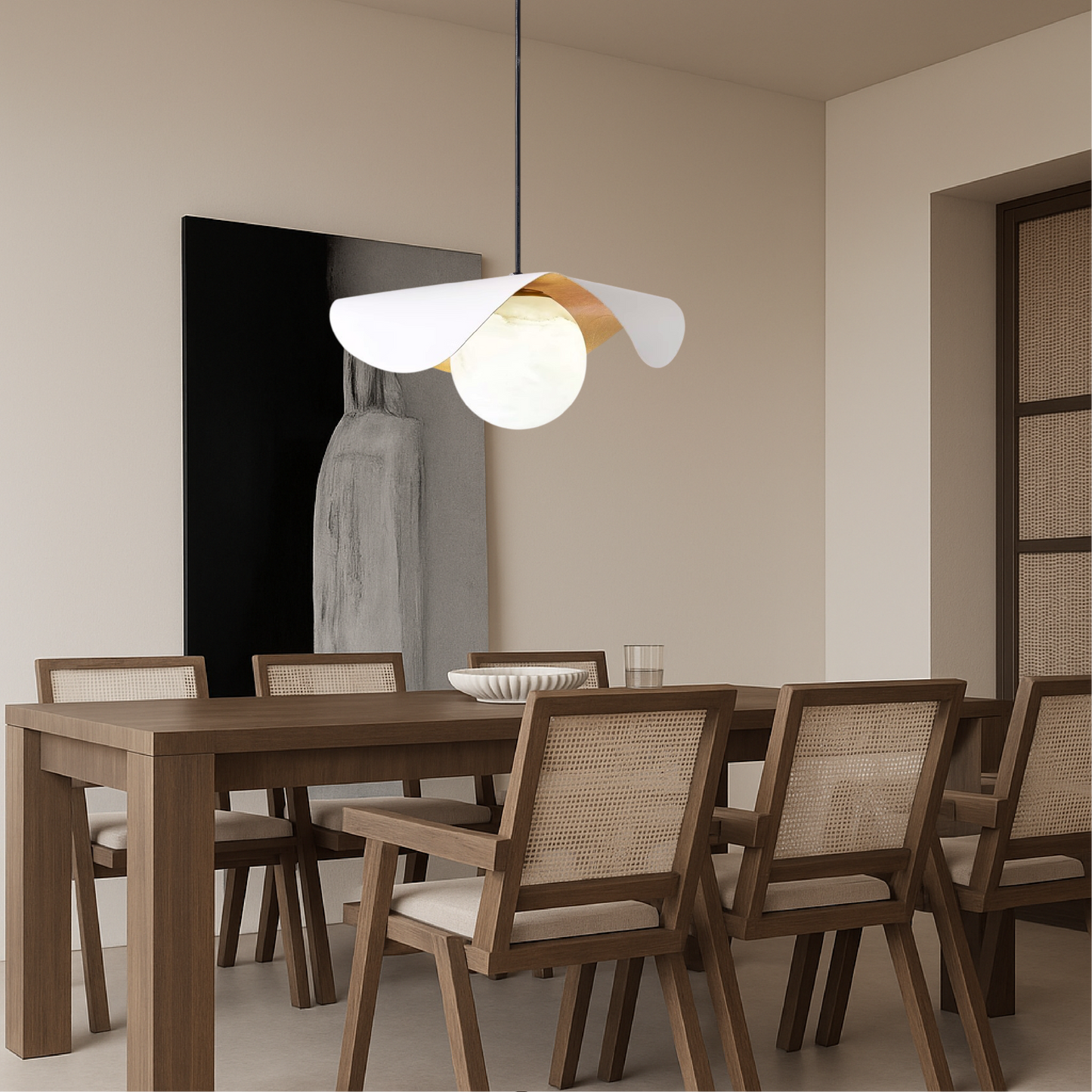 Moderne hanglamp met Spaans marmer