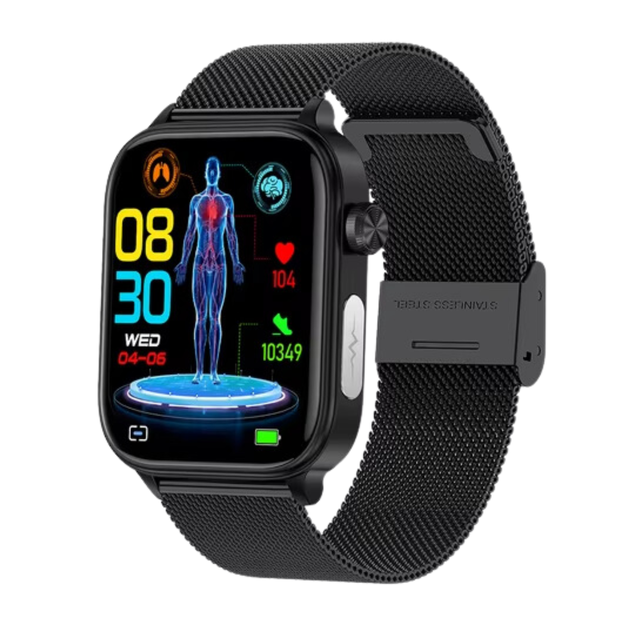 Fitness Smartwatch met ECG en Gezondheidsmonitoring