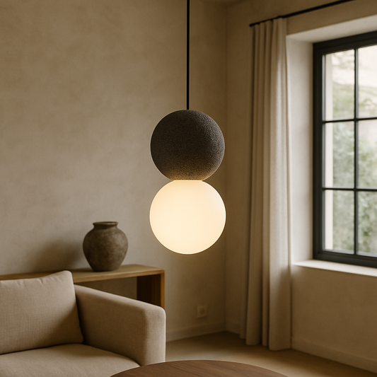 Luminaire Suspendu Verre Noir Élégant - Foivo
