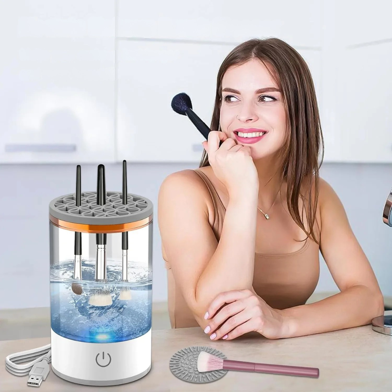 Ultrasone Reiniger voor Make-upkwasten