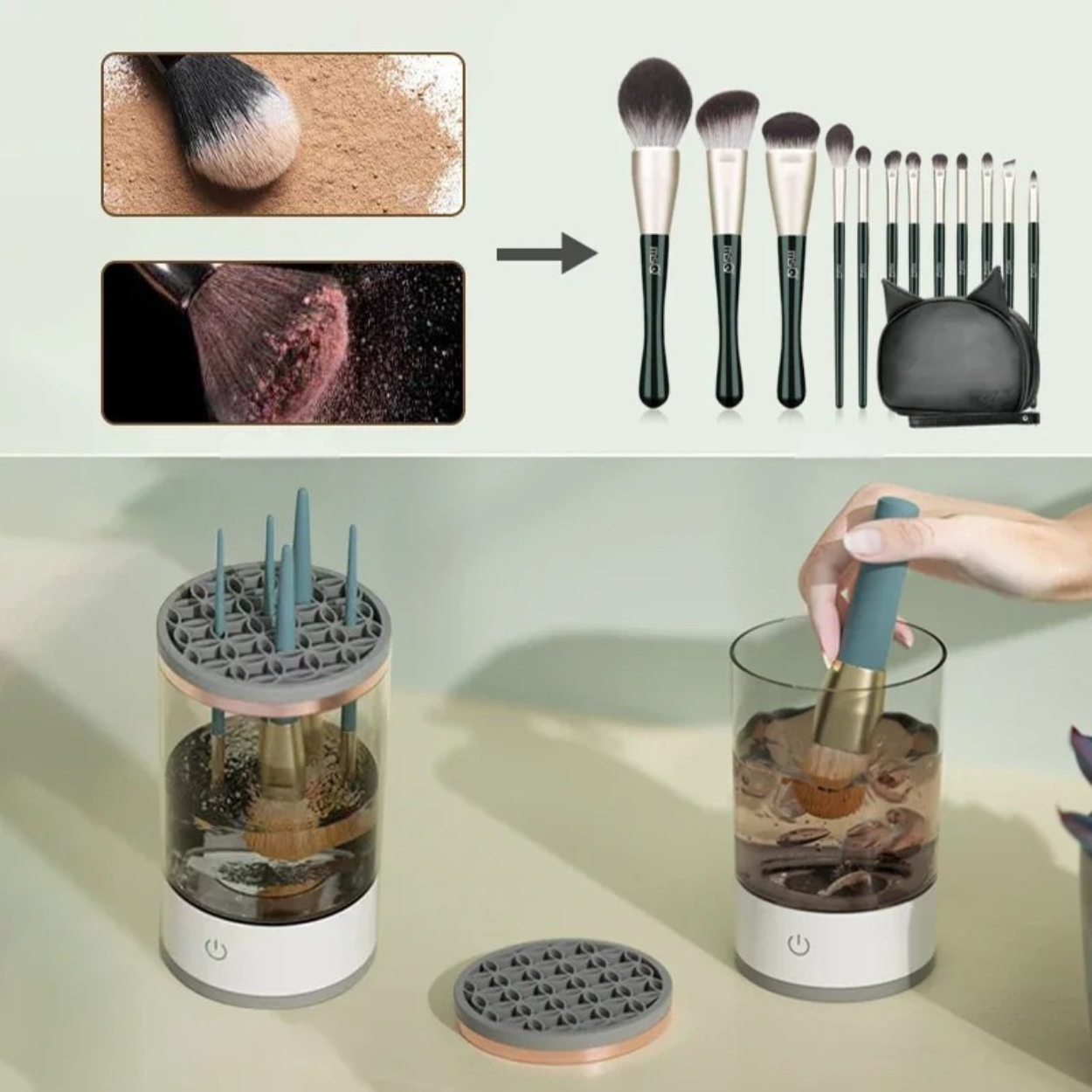 Ultrasone Reiniger voor Make-upkwasten