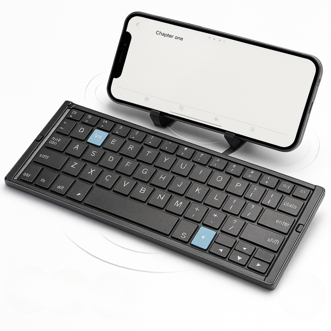 Clavier Bluetooth Pliable avec Support Téléphone Magnétique - Foivo