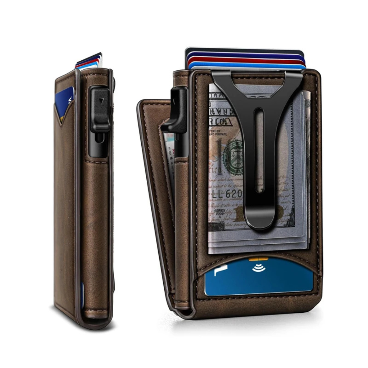 Dunne Aluminium Portemonnee met RFID Bescherming