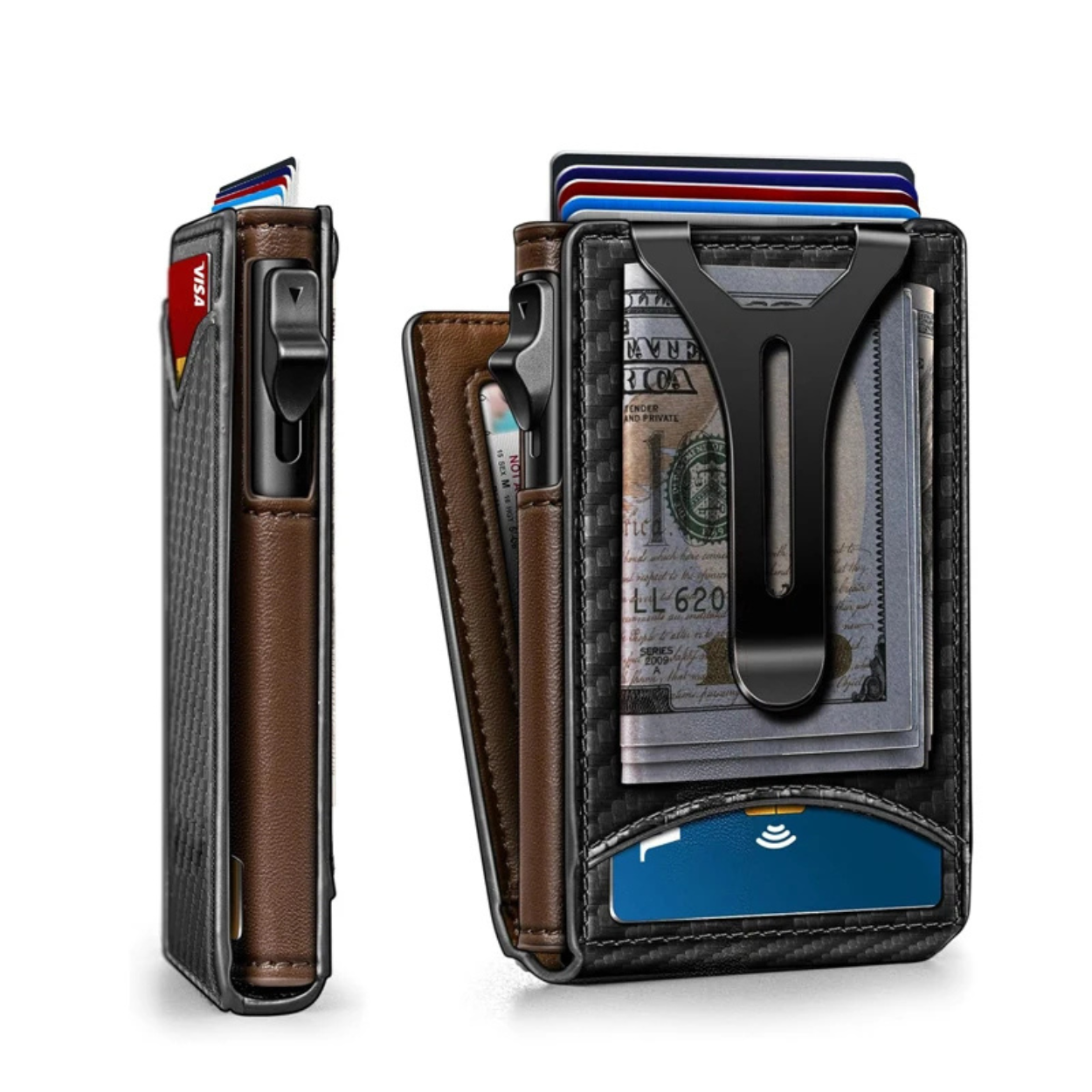 Dunne Aluminium Portemonnee met RFID Bescherming