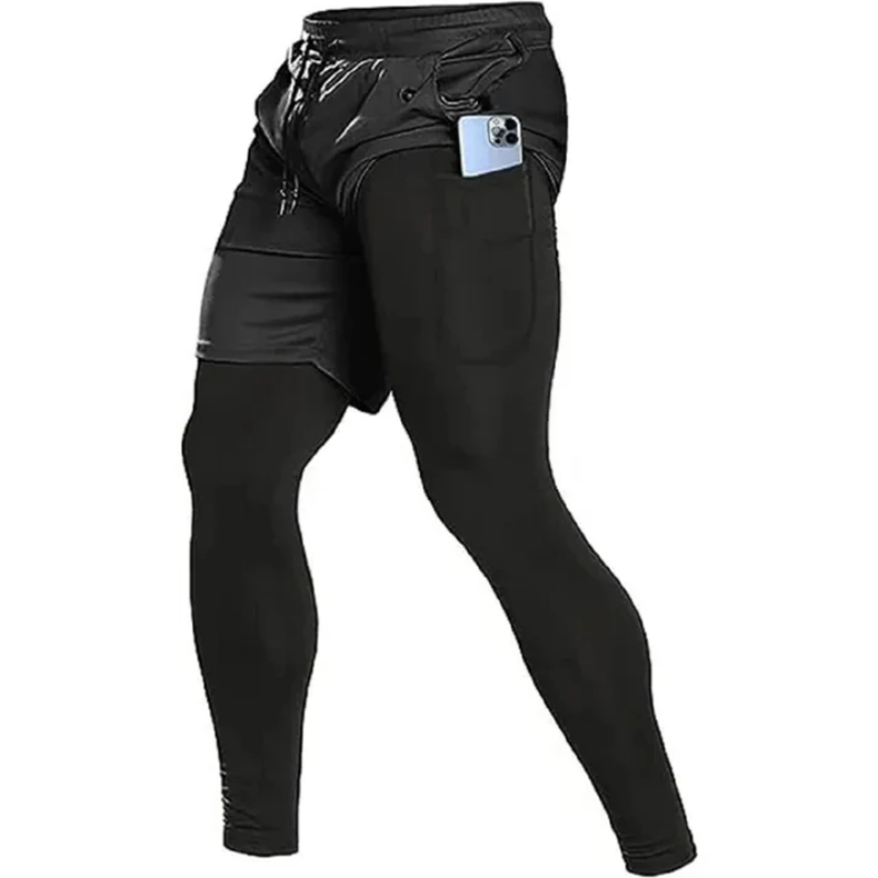 Comfortabele waterdichte hardloopbroek met dubbele laag
