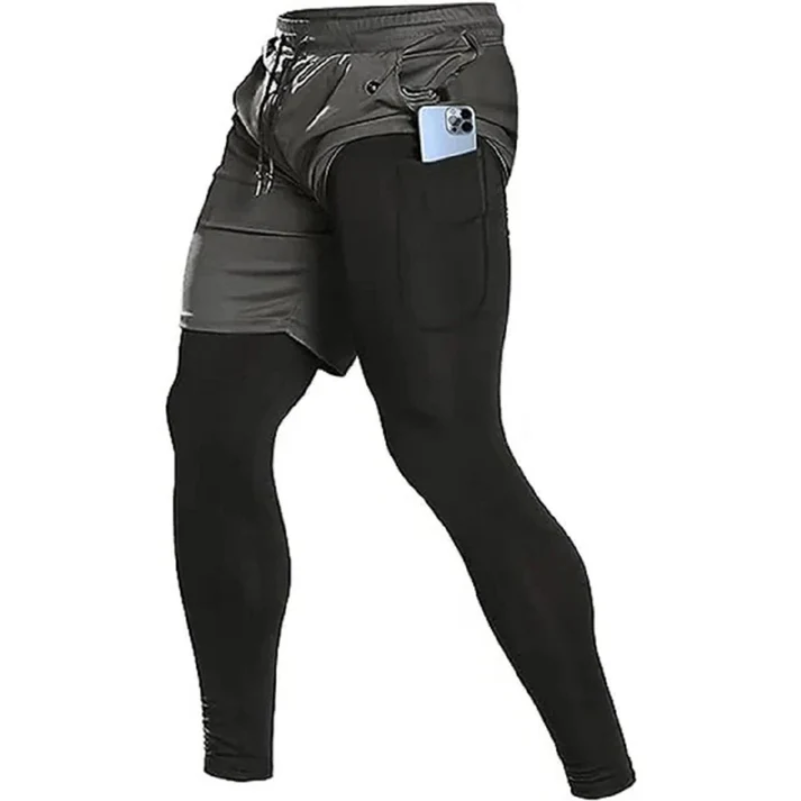 Comfortabele waterdichte hardloopbroek met dubbele laag