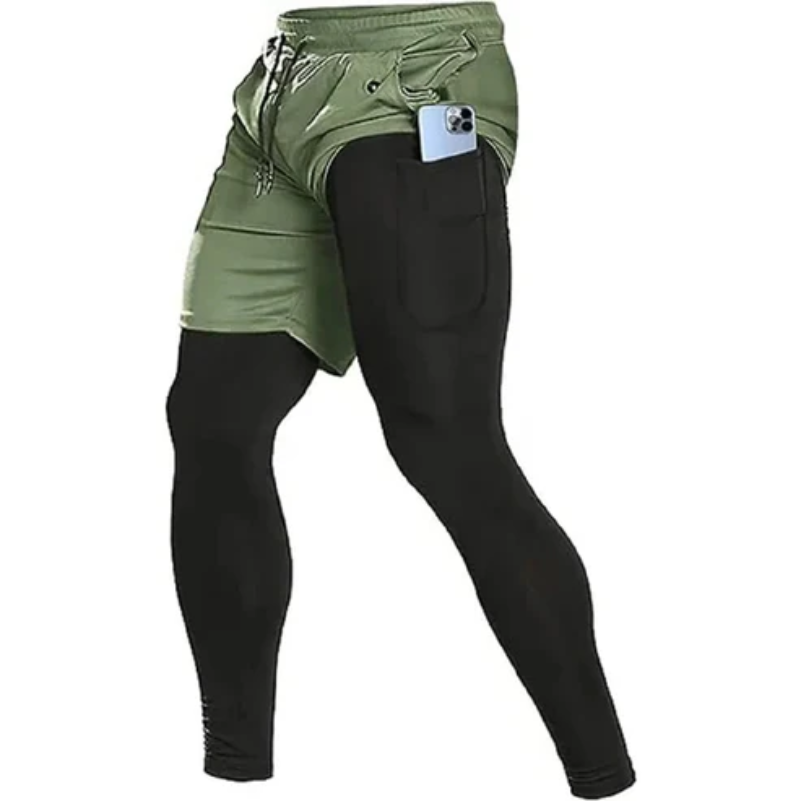 Comfortabele waterdichte hardloopbroek met dubbele laag