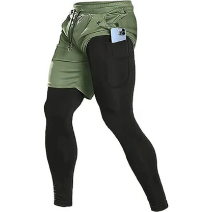 Comfortabele waterdichte hardloopbroek met dubbele laag