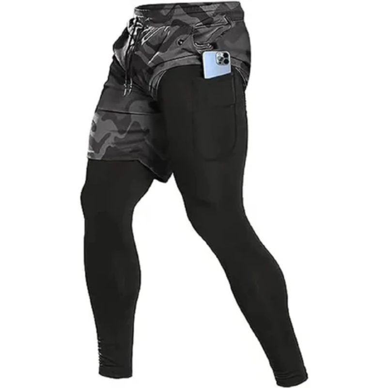 Comfortabele waterdichte hardloopbroek met dubbele laag