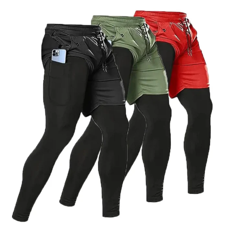 Comfortabele waterdichte hardloopbroek met dubbele laag