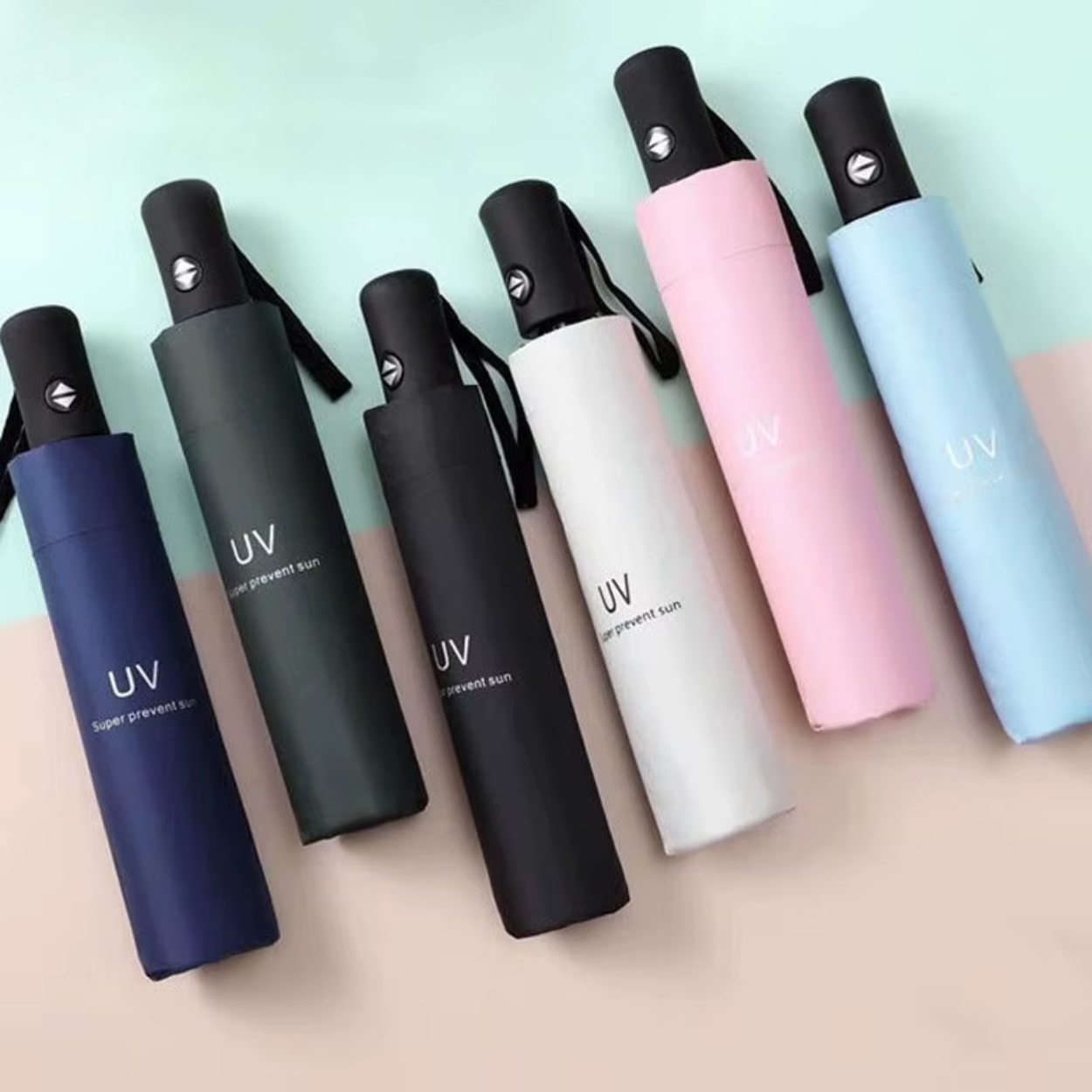 Inklapbare compacte paraplu met UV-bescherming