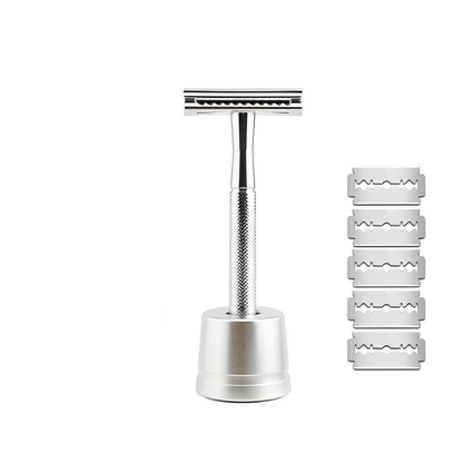 PrecisionBlade | Scheerset met 5 mesjes in moderne neutrale tinten