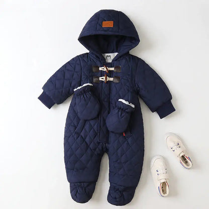 Zachte baby-overal van fluweel