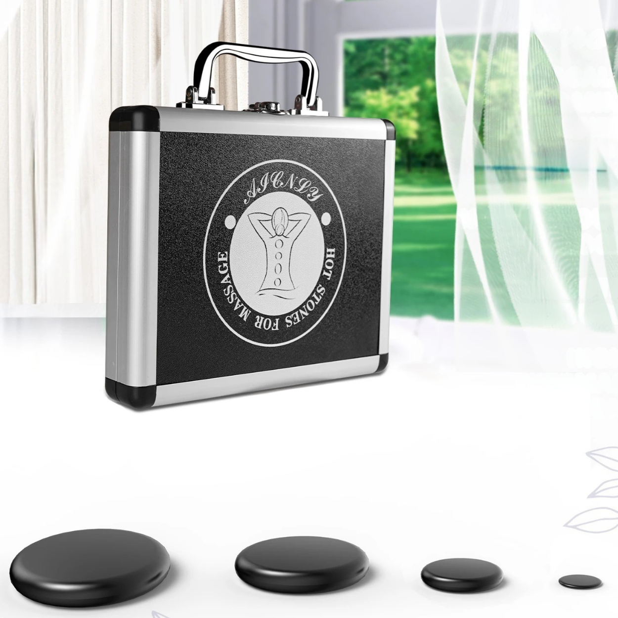 Verwarmende Basaltsteen met Ingebouwde Verwarming voor Massage