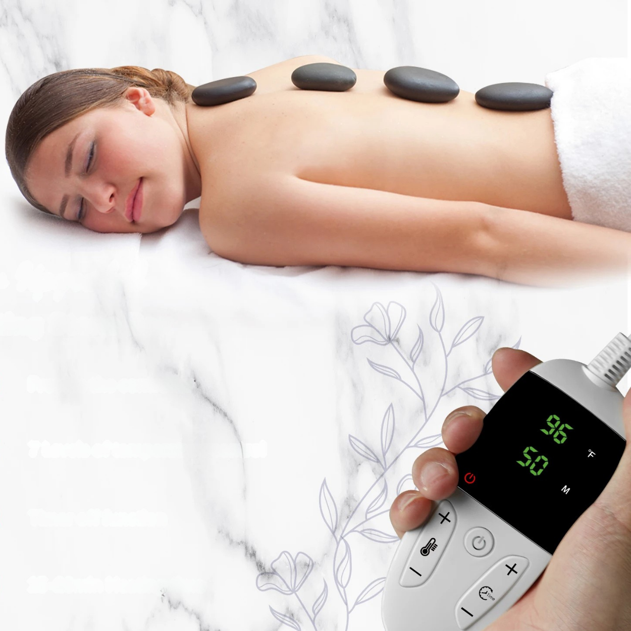 Verwarmende Basaltsteen met Ingebouwde Verwarming voor Massage