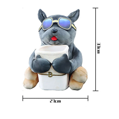 Autobinnenarmsteun Hond met Prullenbak en Zakdoekhouder