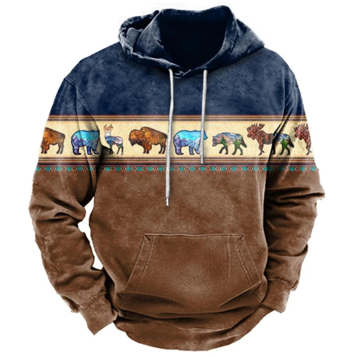 Comfortabele streetwear hoodie met kleurrijke print