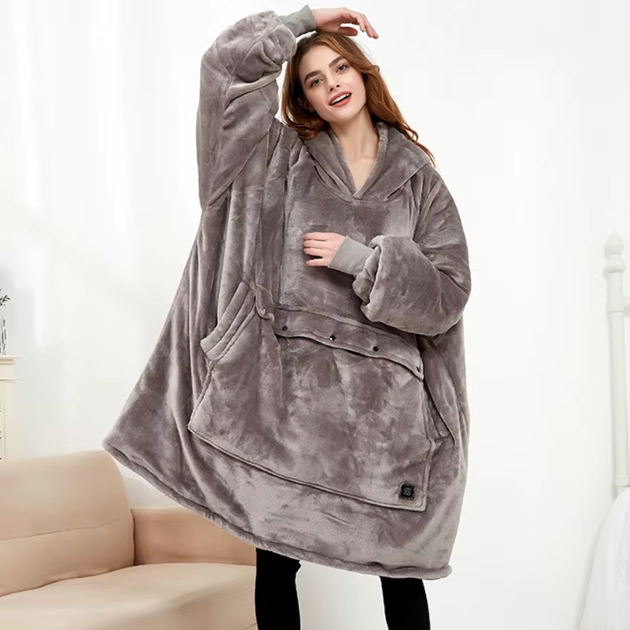 Elektrische verwarmde hoodie met USB-verwarming