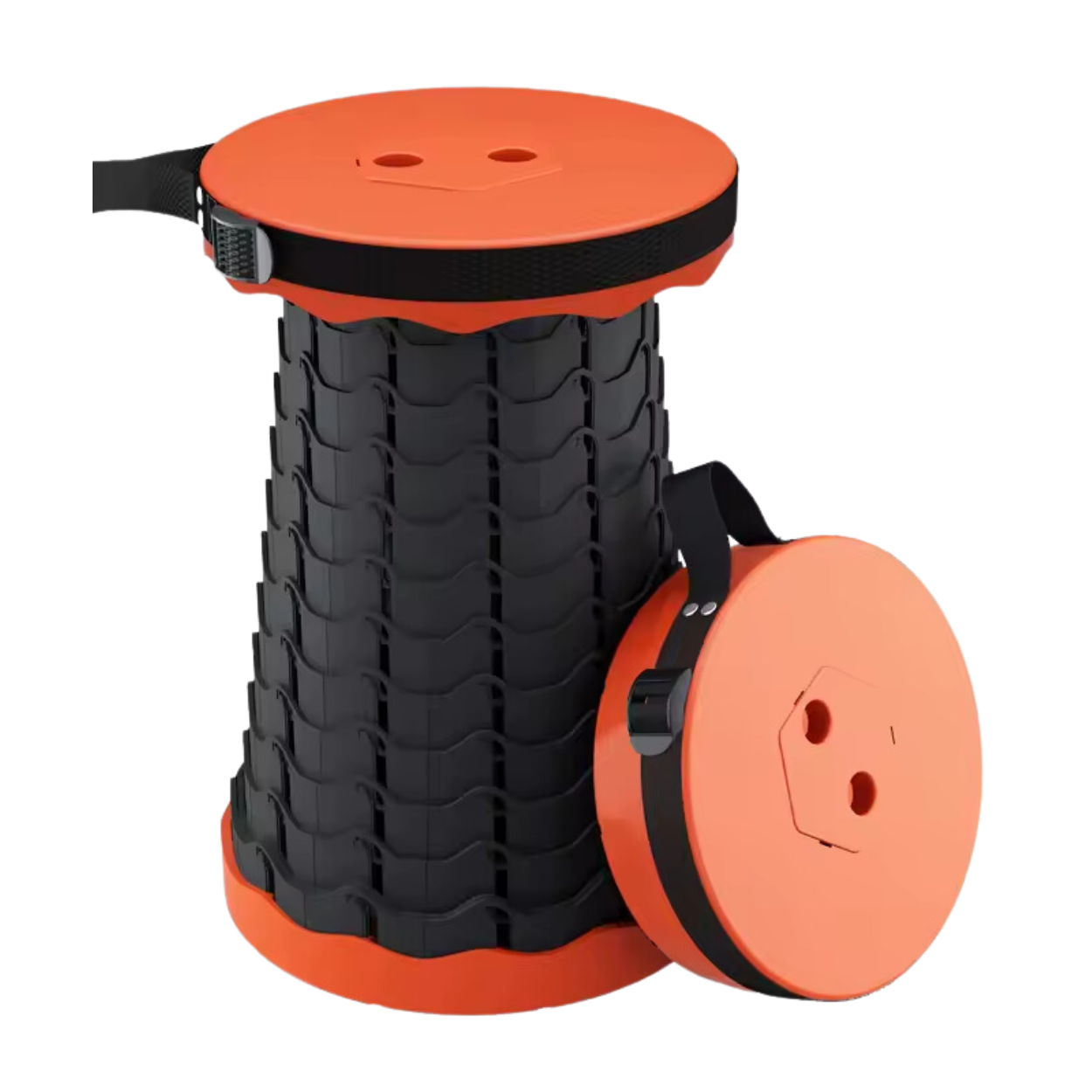 Inklapbare en in hoogte verstelbare kruk