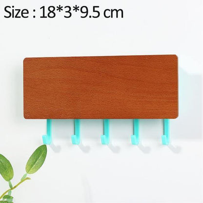 Charmante Houten Sleutelhanger met Gekleurde Haken