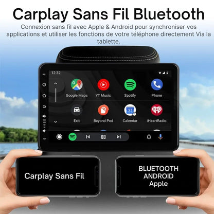 Draagbaar Bluetooth Autodisplay met Hoofdsteun