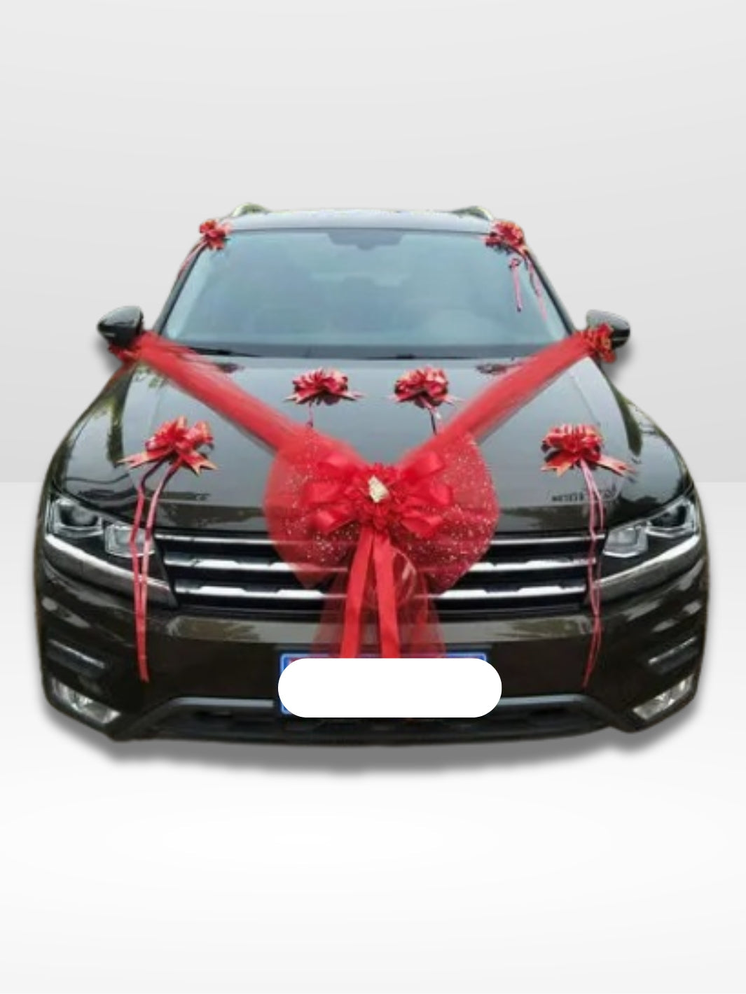 Elegante en Romantische Bruiloft Auto Decoratie