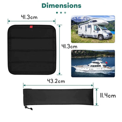 Opgerold en Elegant Raamscherm voor Caravan
