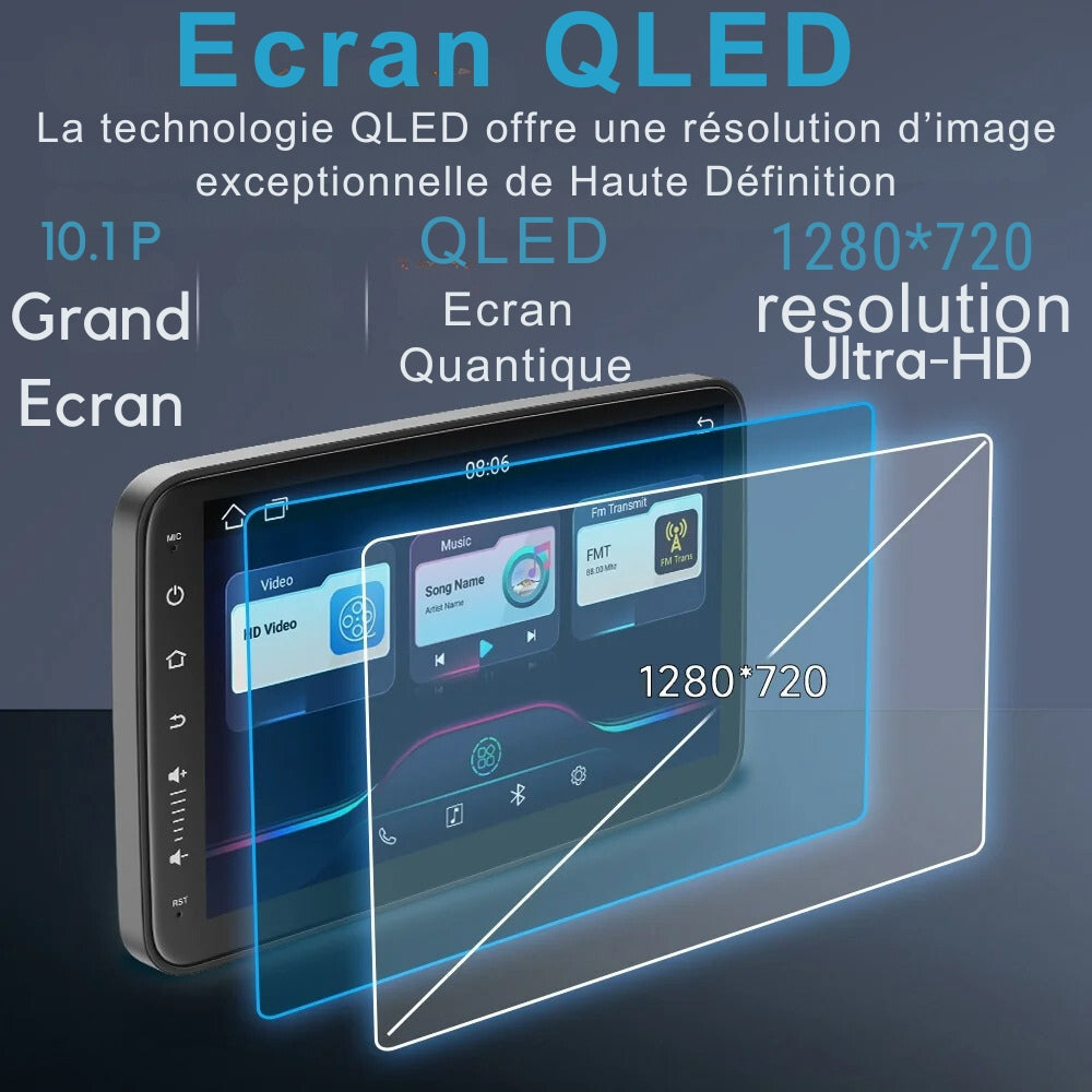 Draagbaar Bluetooth Autodisplay met Hoofdsteun