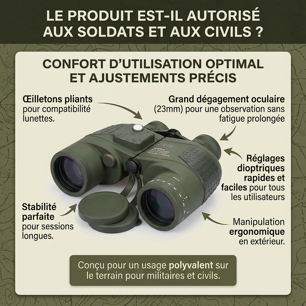 Marcherelle™ – Militaire verrekijkers 10x50 met heldere en stabiele kijkervaring