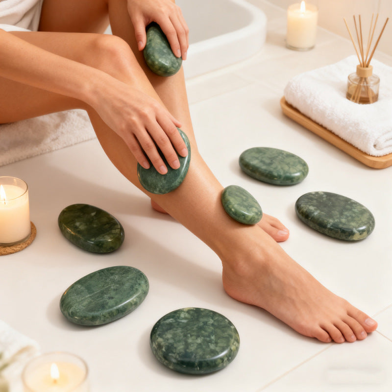 Warme Massagestenen van Natuurlijke Jade