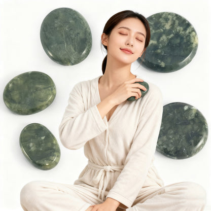 Warme Massagestenen van Natuurlijke Jade