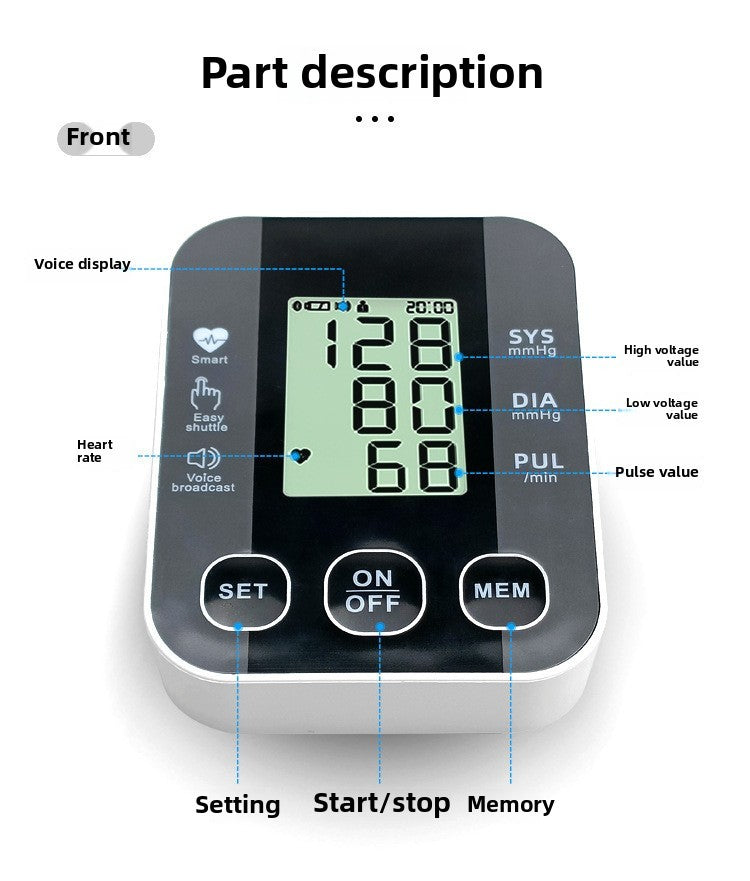 Professionele elektronische bloeddrukmeter