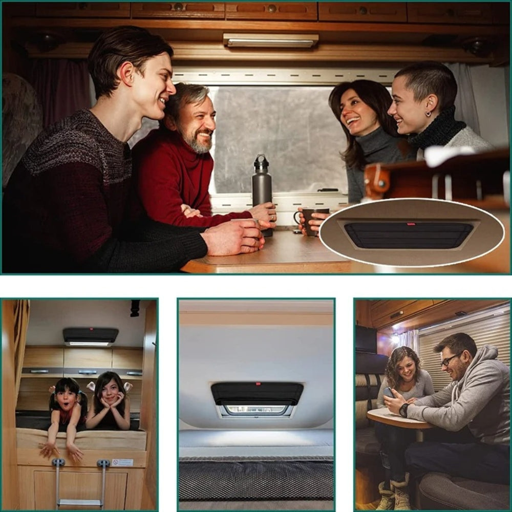Opgerold en Elegant Raamscherm voor Caravan