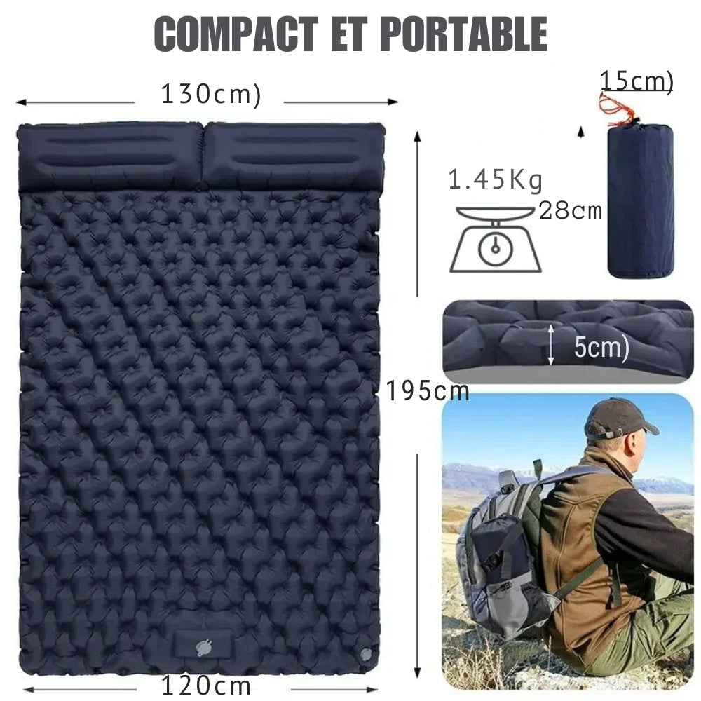 Comfortabel en Licht Opblaasbaar Matras voor 2 Personen