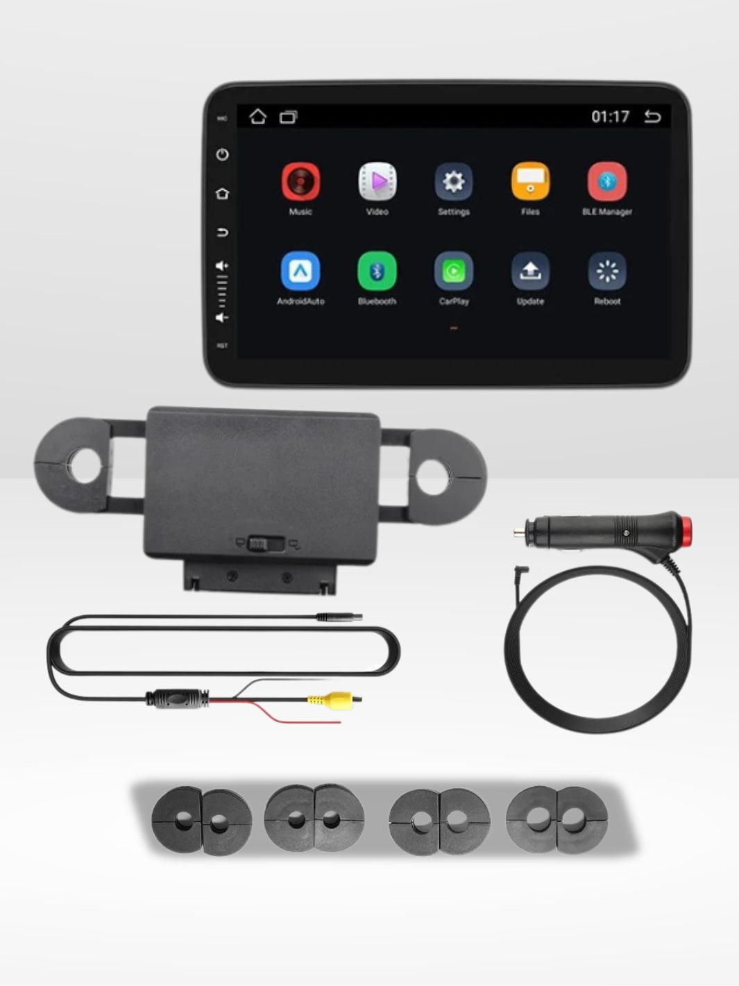 Draagbaar Bluetooth Autodisplay met Hoofdsteun