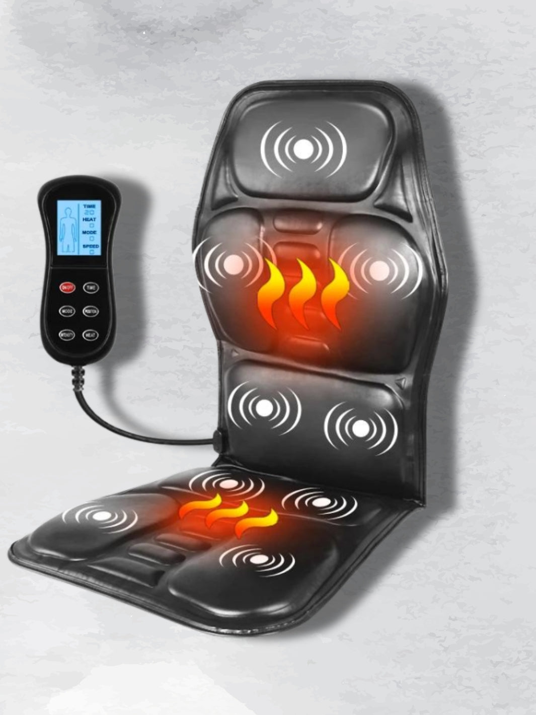 Comfortabel Kunstleren Verwarmd en Masserend Stoelkussen