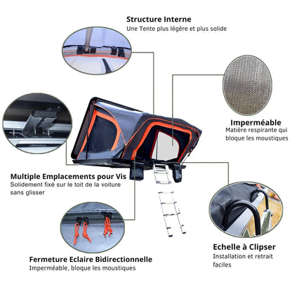 2-Persoons Daktent met Stevige Sluiting voor Auto