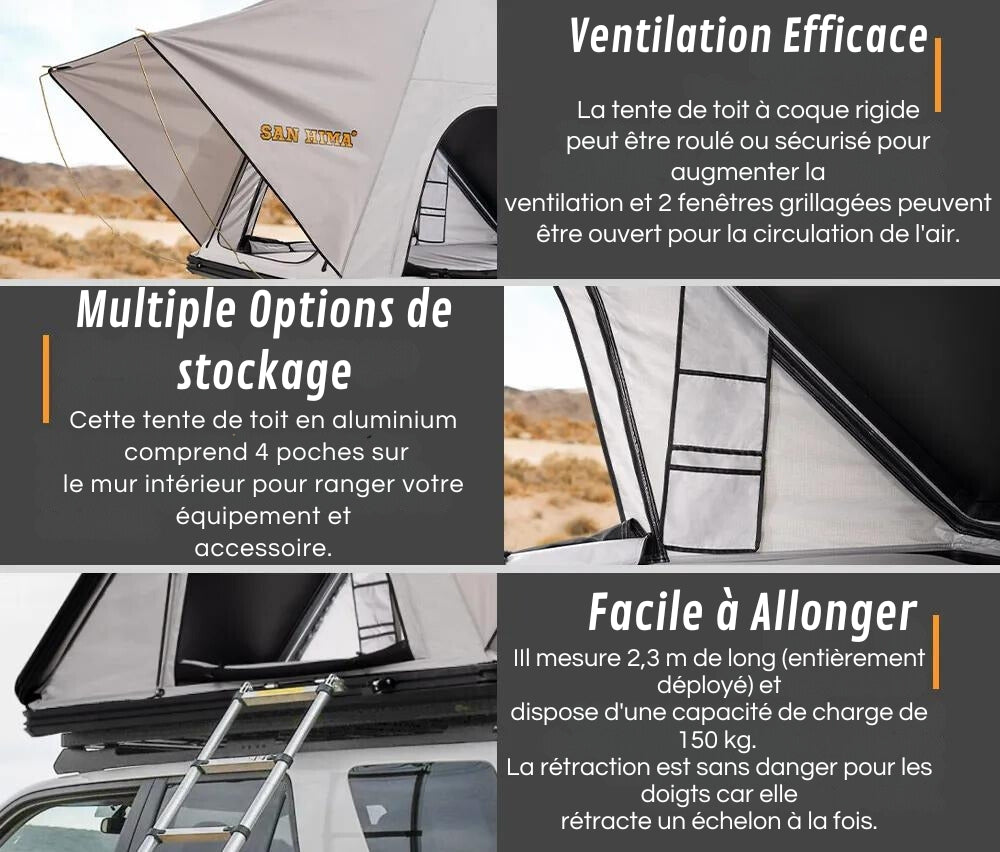 Tent voor op het Dak met Hoge Stevigheid voor Comfortabel Kamperen