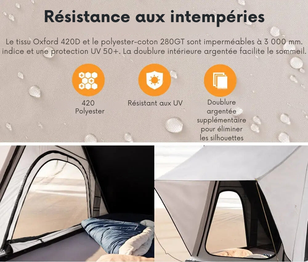 Tent voor op het Dak met Hoge Stevigheid voor Comfortabel Kamperen